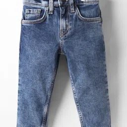 UCB Denim Full Length Washed Jeans With Benetton Print - Navy Blue-picture-15