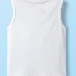 Babyhug Marvel Single Jersey Knit Half Sleeves Shirt & Sleeveless Vest Set with Spiderman Print - Navy Blue & White image 3