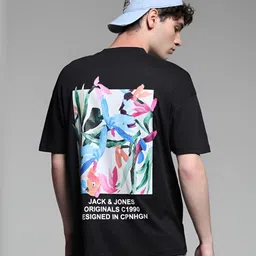 Jack & Jones Men Graphic Printed Round Neck Cotton Relaxed Fit T-shirt-picture-48