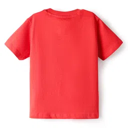 Babyhug Disney Single Jersey Knit Dungaree & Half Sleeves T-Shirt With Winnie The Pooh Print - Multicolor image 4