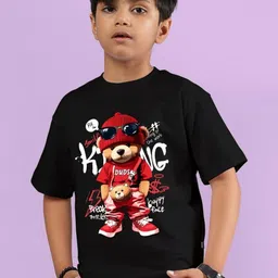 WEARDUDS Kids Graphic Printed Raw Edge Cotton T-shirt-picture-10