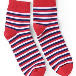 Pine Kids Nylon Spandex Ankle Length Socks Stripes Print Pack of 3 -  Multicolor image 4