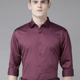 V Dot Purple Slim Fit Shirt-image-90