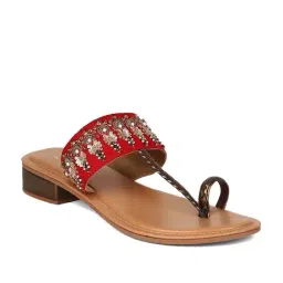 W Women's Brown Toe Ring Sandals-picture-36