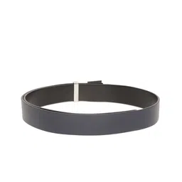 Tommy Hilfiger Men Navy Blue & Black Reversible Textured Leather Belt image 3