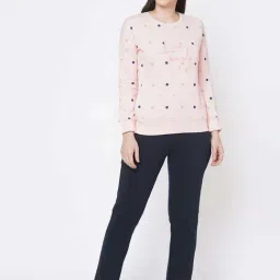Sweet Dreams Baby Pink & Navy Polka Dots Night Suit-picture-19