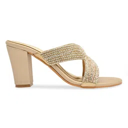 Rocia Women Embellished Party Open Toe Block Heel Sandals image 2