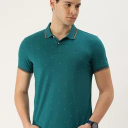 Peter England Men Printed Polo Collar Slim Fit T-shirt-image-15