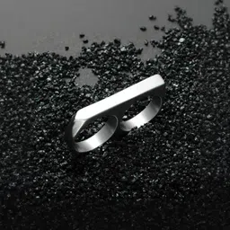 Teeragaj Set Of 2 Stone-Studded Adjustable Couple Finger Rings image 3