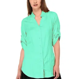 PATRORNA Light Green Regular Fit Shirt-picture-21