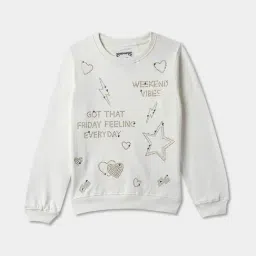 R&B Kids White Embellished Regular Fit Sweatshirt-picture-40
