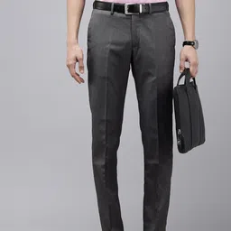 Arrow Men Textured Hudson Tailored Fit Formal Trousers-picture-30