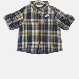 MINI KLUB Boys Multicoloured Regular Fit Checked Casual Shirt-picture-13