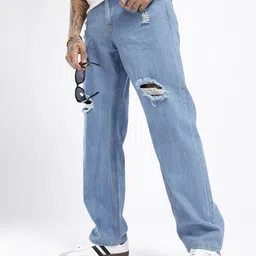 glitchez Men Timeless Classic Straight Fit Highly Distressed Jeans-picture-45