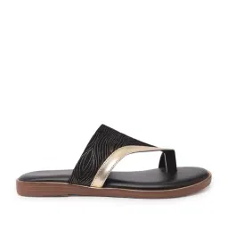 Carlton London Women's Black Toe Ring Sandals image 3