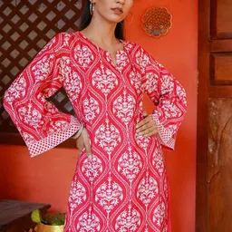 HOUSE OF KARI Printkari Ethnic Motifs Printed Tunic with Trouser image 3