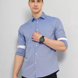 celio celio* Blue Regular Fit Cotton Shirt-picture-38