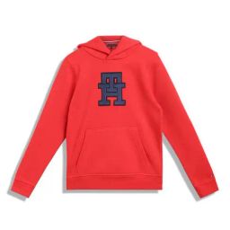 Tommy Hilfiger Kids Red Applique Full Sleeves Hoodie-picture-38