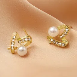KRENOZ Cubic Zirconia Heart Shaped Studs-picture-58