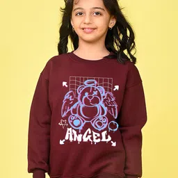 NUSYL Girls Printed Round Neck Long Sleeves Sweatshirt-image-94