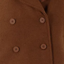 Mast & Harbour Notched Lapel Double-Breasted Cropped Overcoat image 3