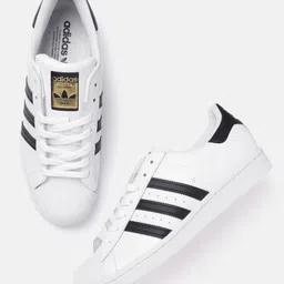 ADIDAS Originals Men White & Black Superstar Textured Detail Sneakers-picture-43