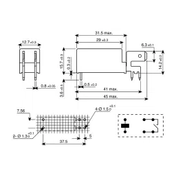 RS PRO Power Relay PCB Mount 12 V DC Coil 20A Switching Current Model No. 476779 image 2