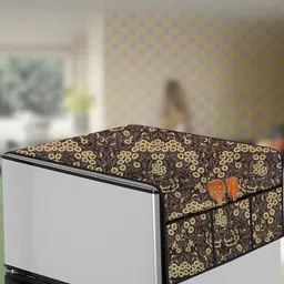 The Furnishing Tree Mustard Printed Refrigerator Cover-picture-12