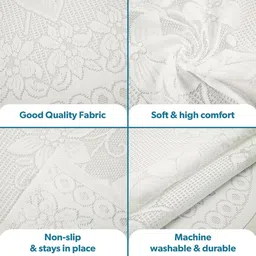 Kuber Industries Cream-Coloured Cotton Sofa Cover image 5