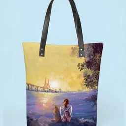 Kalankit Stylish Tote Bag For Everyday Use | Lightweight Printed Tote Bag | Large Tote Bags For Women | pet | dog-image-1