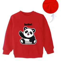 KAVEE Full Sleeves Panda Printed Sweatshirt - Red-picture-21