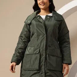 Sztori Plus Size Longline Padded Jacket image 3