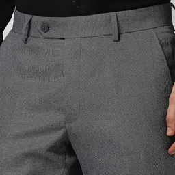 Peter England Men Slim Fit Formal Trousers image 4