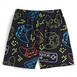 Honeyhap 100% Cotton Single Jersey Gaming Console Printed Night Suit with Bio Finish - Black image 5