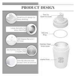 JAYPEE Snap Sip Thermosteel Insulated Coffee Mug Hot & Cold Stainless Steel Mug, Travel Mug Suitable for Car, Tumbler Bottle, Vacuum Insulation Tea Cup, Matte Finish Non Slip Thermal Mug, 325 ml White image 5