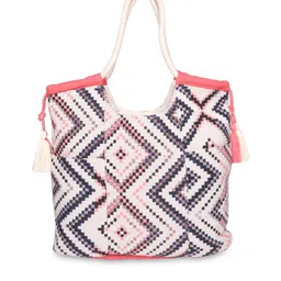 ASTRID Multi Geometric Printed Structured Tote Bag-picture-51
