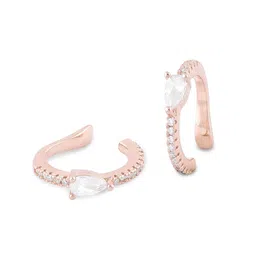 AMI Women Rose Gold Plated Contemporary Ear Cuffs image 4