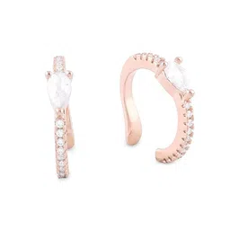 AMI Women Rose Gold Plated Contemporary Ear Cuffs image 2