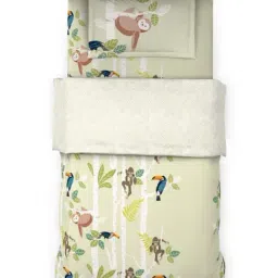 DDecor Printed Green 136 TC Cotton Single Bedding Set image 3