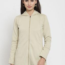 Belle Fille Women Beige Solid Open Front Jacket-picture-34