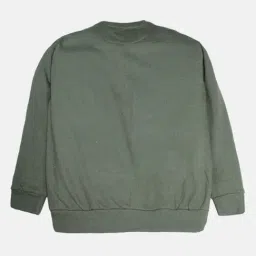 Kiddopanti Kids Sage Green Printed Full Sleeves Sweatshirt image 2