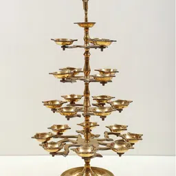 Exotic India Pooja And Ritual OM Mounted Wick Lamp image 3