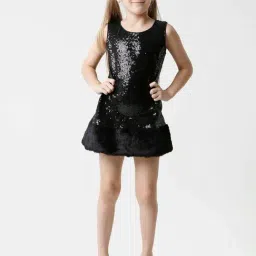 Kate & Oscar Kids Black Embellished Dress-picture-14