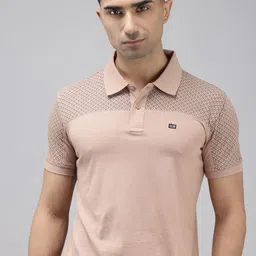 Arrow Geometric Printed Polo Collar Pure Cotton T-shirt-picture-41