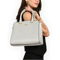 Lavie Womens Grey Ushawu Dome Satchel with Detachable Strap (M)-image-19