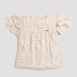 Tiny Girl White Floral Print Top-picture-35