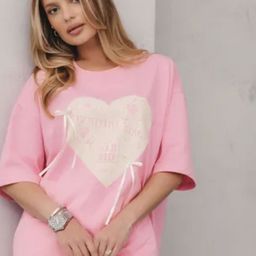 LULU & SKY Women Graphic Printed Round Neck Pure Cotton Oversized T-shirt-picture-22