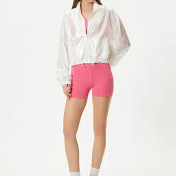 Koton Women Crop Tailored Jacket with Embroidered-picture-11