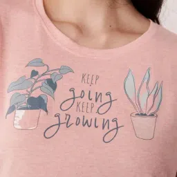 La Vie En Rose Pink Cotton Printed Top image 4