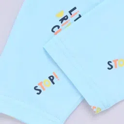 Clt.s Unisex Blue Cotton Typographic Print Night Suits image 5